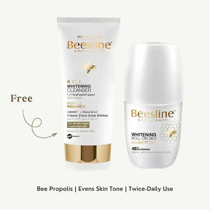 Beesline Whitening Roll On Deo Fragrance Free 50ml Beesline 4 In 1 Whitening Cleanser 150ml Free