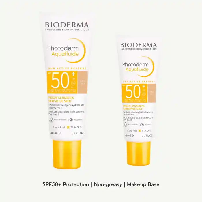 Bioderma Photoderm Aquafluide Water-Resistant Moisturizing Facial Sunscreen Claire Light SPF50+, 40ml