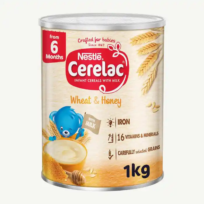 Cerelac Infant Cereal with Wheat & Honey (6+ Months), 1kg
