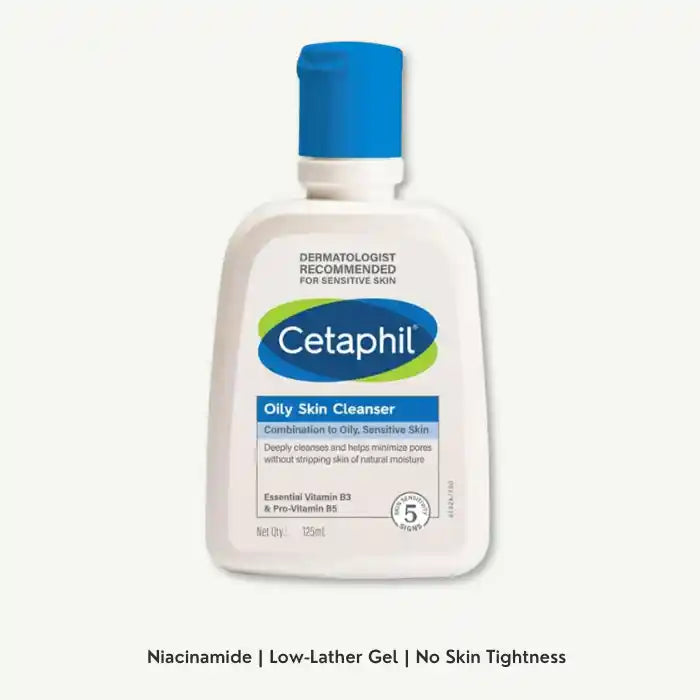 Cetaphil Pore Minimizing Face Cleanser with Vitamin B3 and B5 for Combination to Oily and Sensitive Skin, 125ml