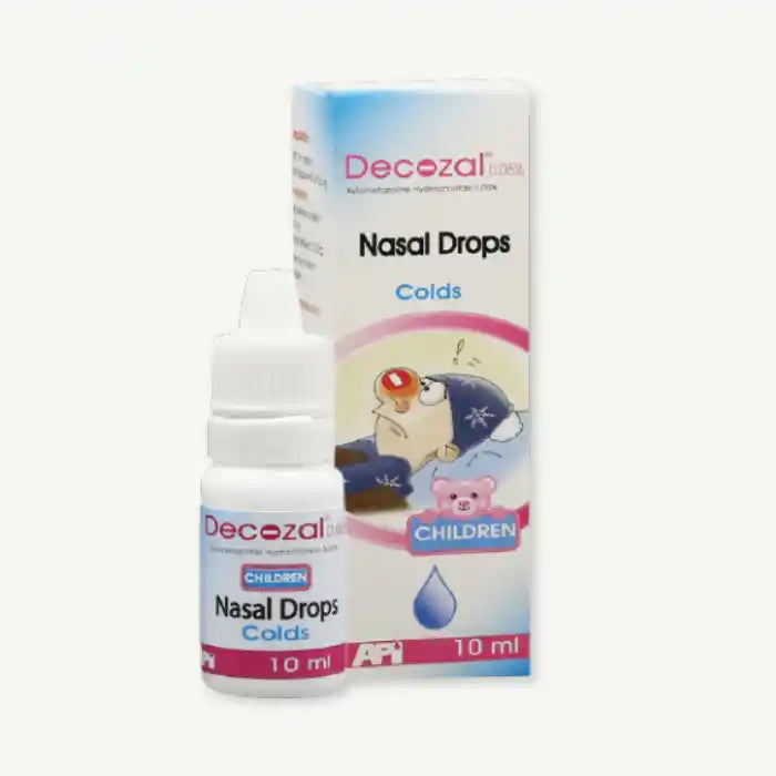 Decozal 0.05% Xylometazoline HCL Nasal Drops for Children, 10ml