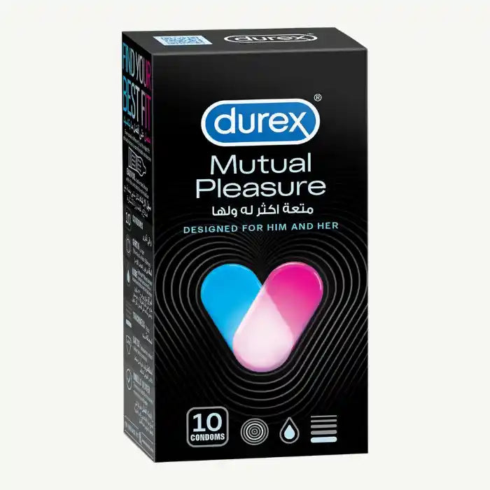 Durex Mutual Pleasure Condoms, 10 Pieces
