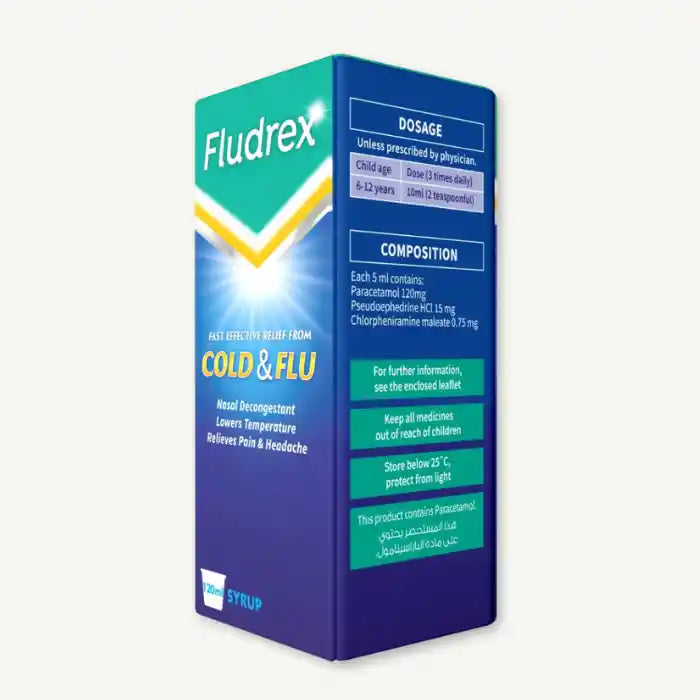 Fludrex Fast Effective Cold & Flu Syrup, 120ml