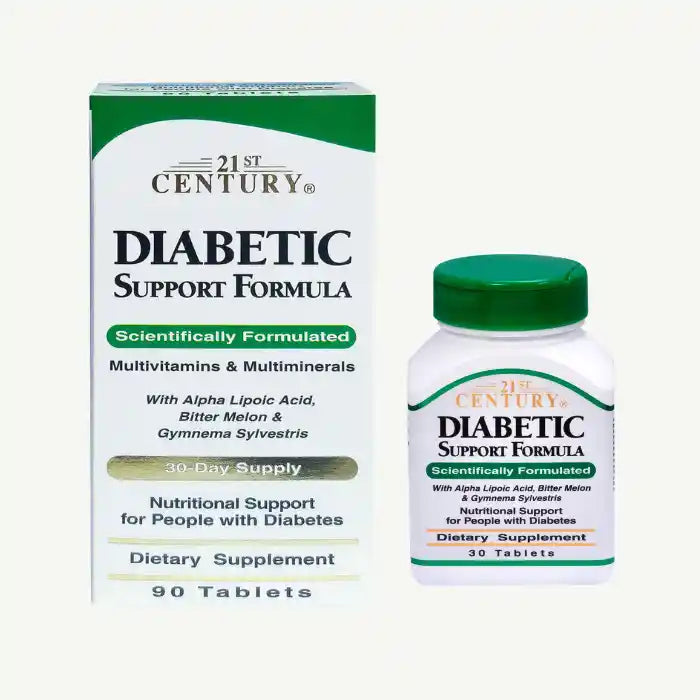 21st Century Diabetic Support Supplement with Alpha Lipoic Acid, Bitter Melon & Gymnema Sylvestris, 30 Tablets