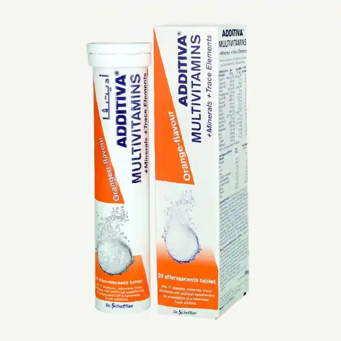 Additiva Multivitamin Effervescent Tablets Orange Flavor, 20 Tablets