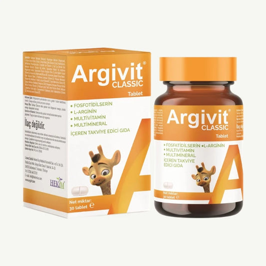 Argivit Classic Multivitamin & Mineral Supplement with Phosphatidylserine & L-Arginine, 30 Tablets