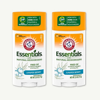 compare product Arm & Hammer Essentials Natural Deodorant Stick Clean Juniper Berry Scent, 2x71g