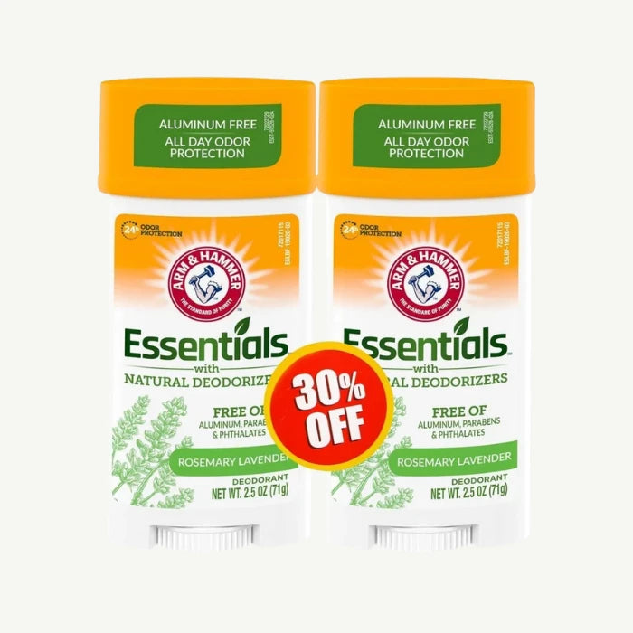 Arm & Hammer Essentials Natural Deodorant Stick Rosemary & Lavender Scent (30% 0ff), 2x71g