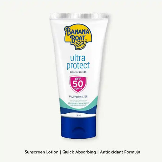 Banana Boat Ultra Protect Water-Resistant Sunscreen with Aloe Vera, Vitamin C and E SPF50, 90ml