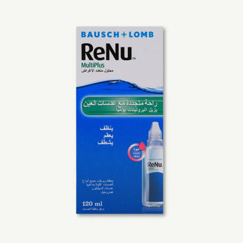 compare product Bausch & Lomb Renu Multiplus Sterile Multipurpose Soft Contact Lens Solution, 120ml