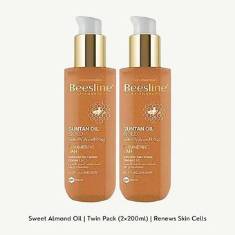 compare product Beesline Apitherapy Sea & Sand Gold Shimmering Suntan Oil Spray with Beta Carotene, Vitamin E & F, 2x200ml