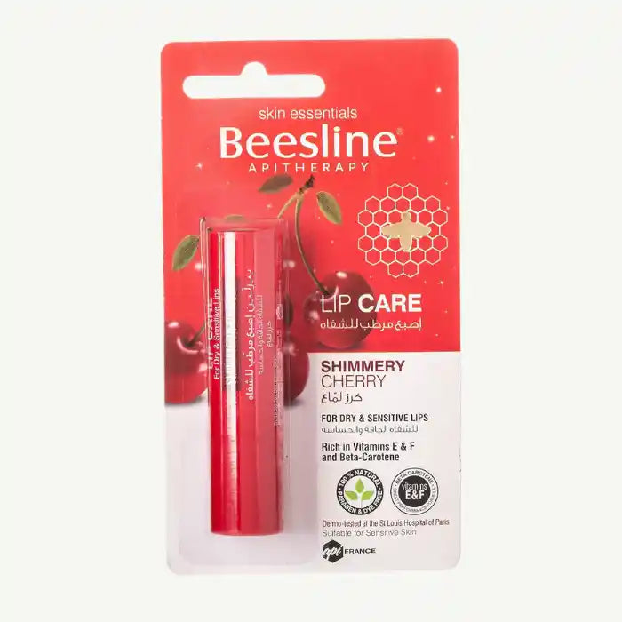 Beesline Apitherapy Shimmery Cherry Lip Care Stick, 4g