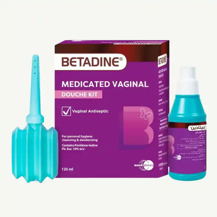Betadine 10% Povidone Iodine Medicated Vaginal Douche Kit, 1 Pack