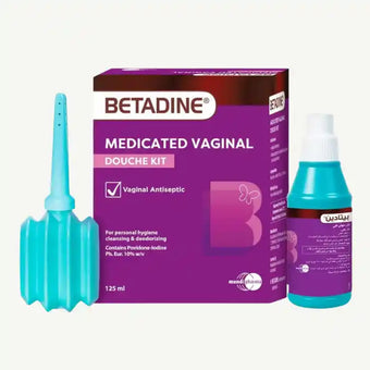 compare product Betadine 10% Povidone Iodine Medicated Vaginal Douche Kit, 1 Pack