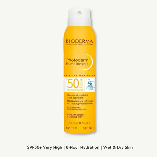 Bioderma Photoderm Brume Invisible Water-Resistant Moisturizing Sunscreen Spray for Sensitive Skin SPF50+, 150ml
