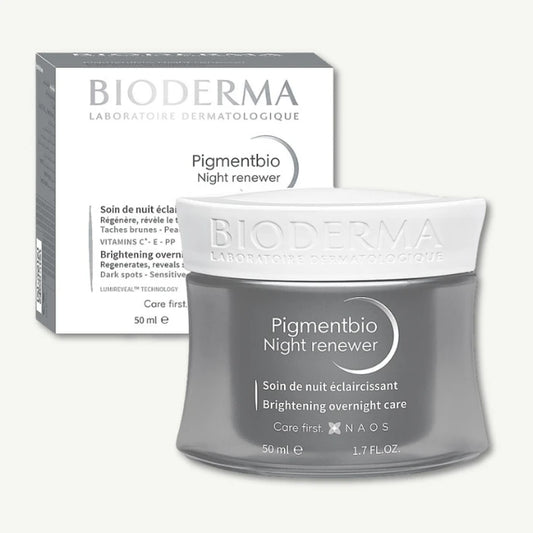 Bioderma Pigmentbio Night Renewer Brightening Facial Treatment for Dark Spots & Sensitive Skin, 50ml