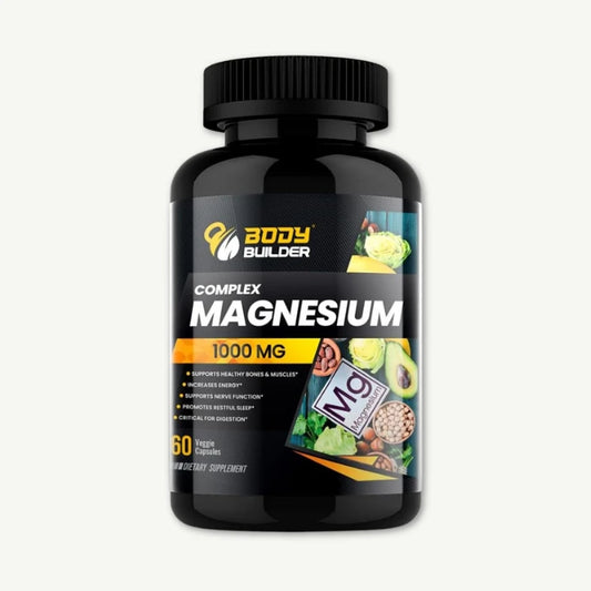 Body Builder Magnesium, 60 Veggie Capsules, 1000 Mg