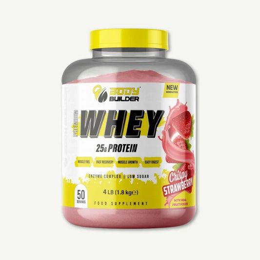 Body Builder Premium Whey Protein New Gen, Crispy Strawberry, 4 Lb