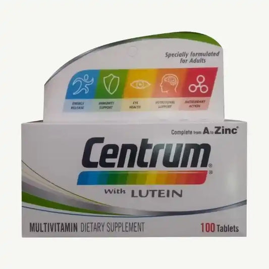 Centrum Multivitamin & Multimineral Supplement with Lutein for Adults, 100 Tablets