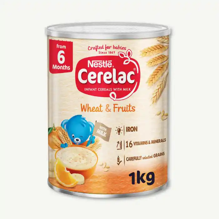 Cerelac Infant Cereal with Wheat & Fruits (6+ Months), 1kg