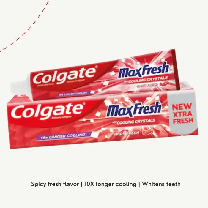 Colgate Max Fresh Toothpaste Spicy Fresh Flavor with Cooling Crystals, 100ml