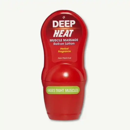 Deep Heat Muscle Relief Massage Roll-On Lotion Herbal Scent, 50ml