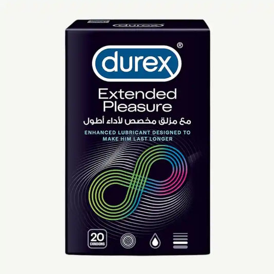 Durex Extended Pleasure Condoms, 20 Pieces