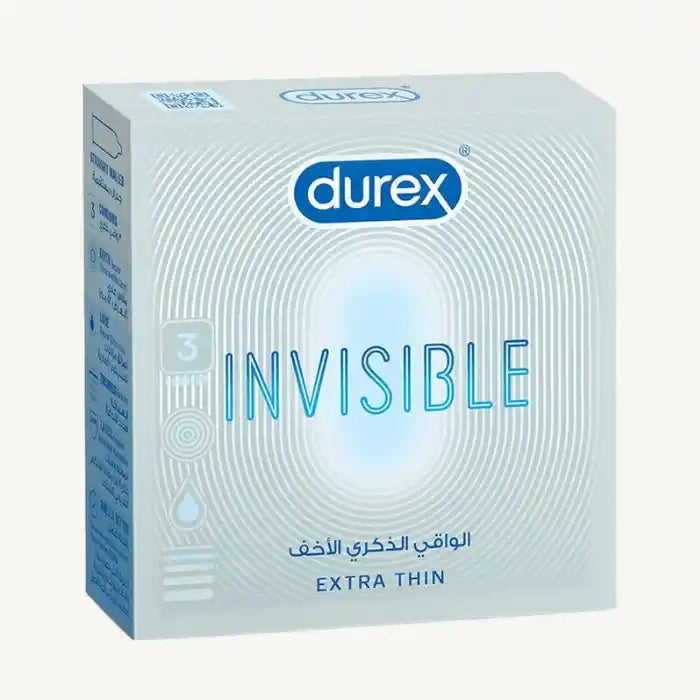 Durex Invisible Extra Thin Condoms, 3 Pieces