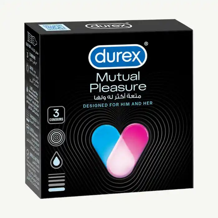 Durex Mutual Pleasure Condoms, 3 Pieces
