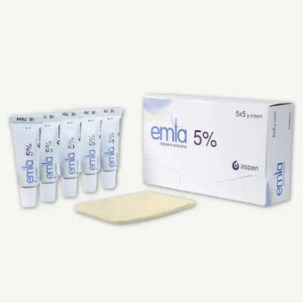 compare product Emla 5% Lidocaine Prilocaine Cream, 5x5g Pieces