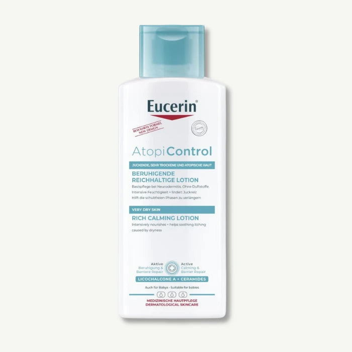 Eucerin Atopi Control Soothing, Anti-Itching & Anti-Dryness Body Lotion with Licochalcone A & Ceramides for Dry Skin, 250ml