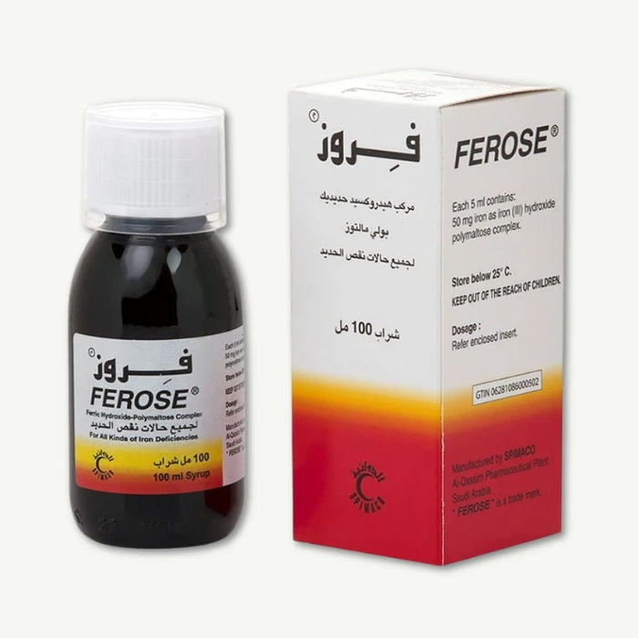 Ferose Hydroxide Polymaltose Complex Supplement Syrup for All Kinds of Iron Deficiencies, 100ml