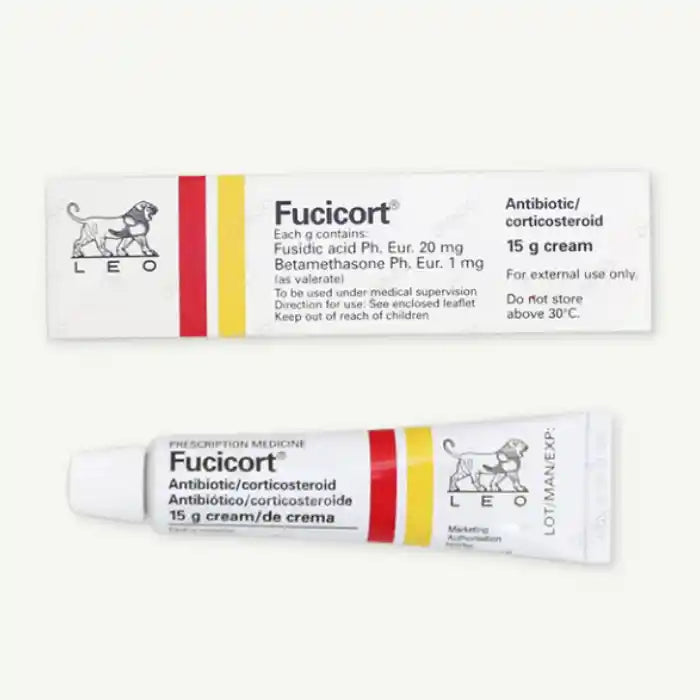 Fucicort 20mg Fusidic Acid & 1mg Betamethasone Antibiotic Cream, 15g