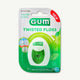 GUM 30m Twisted Waxed Dental Floss Minty Green Tea Flavor, 1 Piece