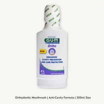 compare product GUM Ortho Anti-Cavity and Anti-Plaque Mouthwash, 300ml