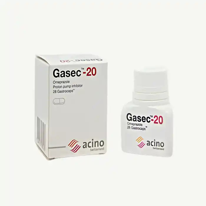 Gasec 20mg Omeprazole Proton Pump Inhibitor, 14 Capsules