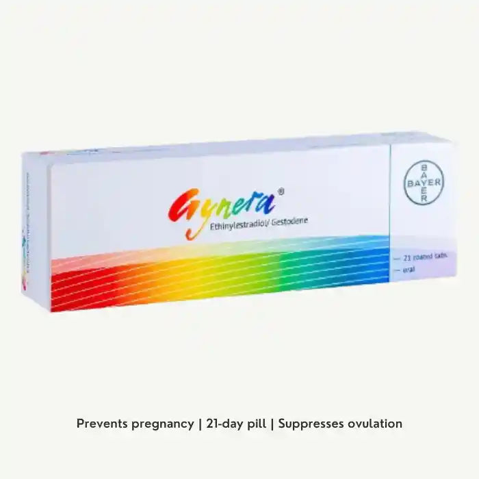 Gynera 0.03mg Ethinylestradiol & 0.075mg Gestodene, 21 Tablets