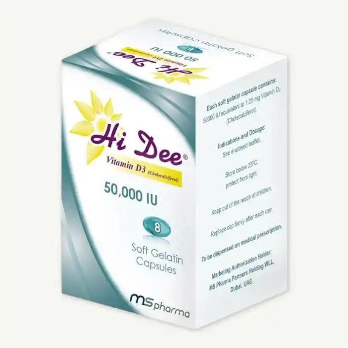 Hi Dee 50,000 IU Vitamin D3 Supplement, 8 softgels