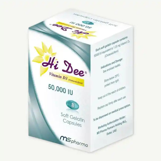 Hi Dee 50,000 IU Vitamin D3 Supplement, 8 softgels