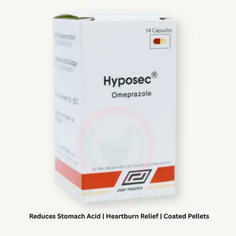 compare product Hyposec Omeprazole, 14 Capsules