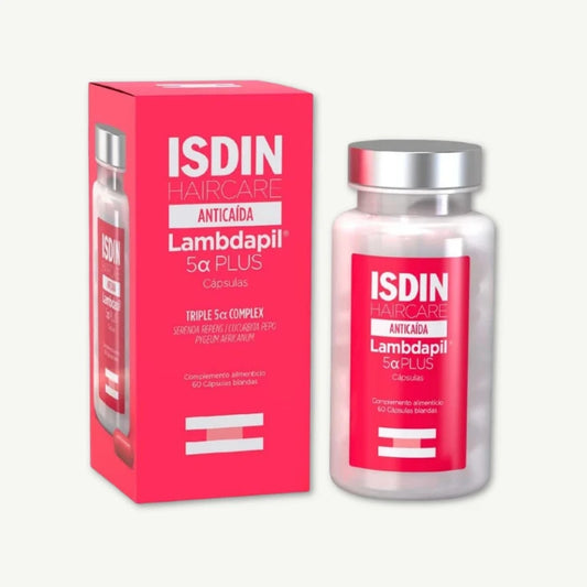 Isdin Lambdapil 5Alpha Plus Anti-Hair Fall Supplement with Saw Palmetto, Field Pumpkin & African Pygeum, 60 Capsules