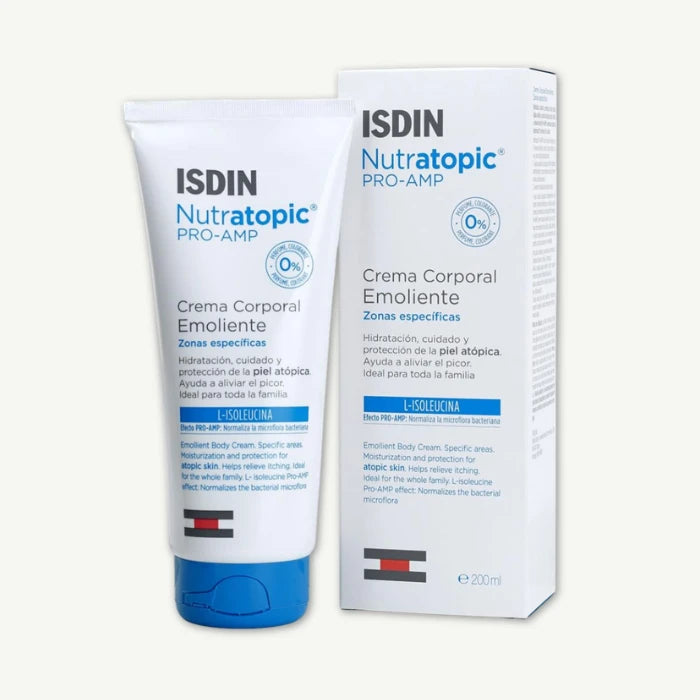 Isdin Nutratopic Pro-Amp Moisturizing Emollient Body Cream for Atopic Skin, 200ml