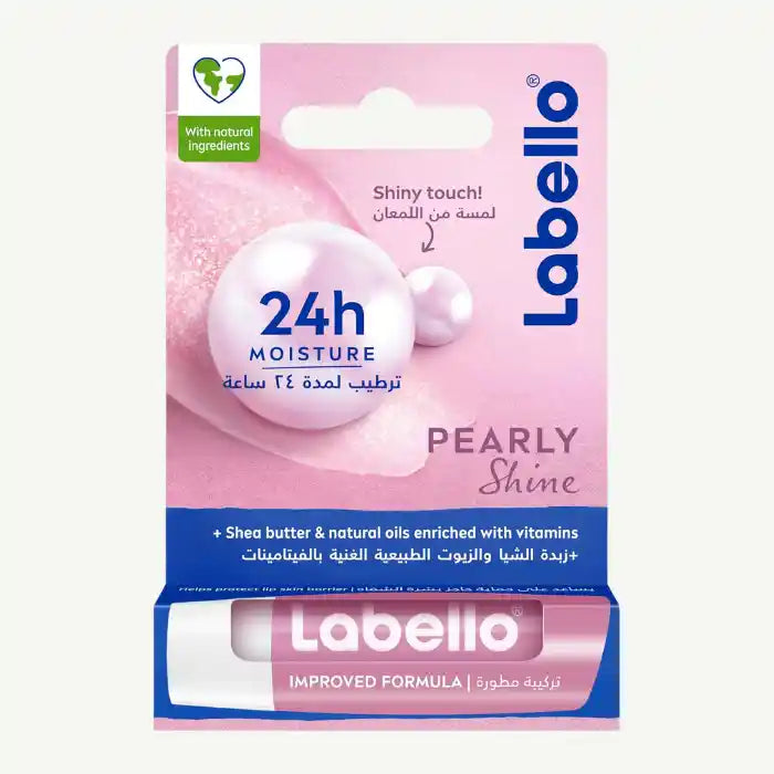 Labello 24H Melt-In Pearly Shine Moisturizing Lip Balm with Natural Oils, 1 Piece