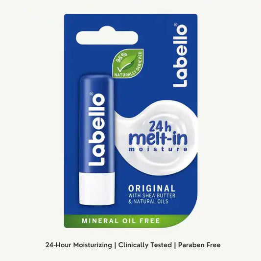 Labello 24H Moisturizing Original Lip Balm with Shea Butter, Natural Oils and Vitamins, 1 Piece