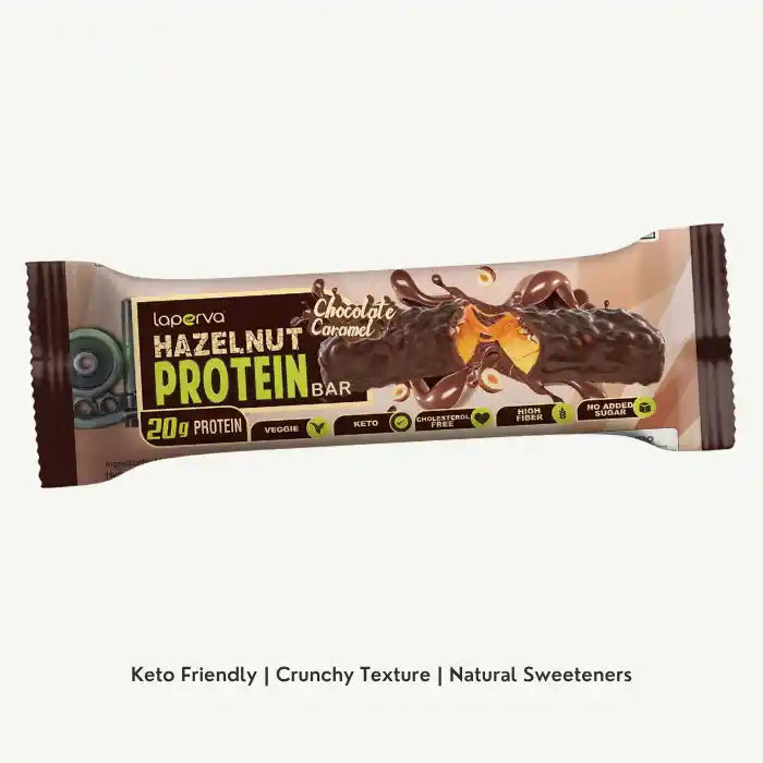 Laperva 15gr Protein Chocolate & Caramel Bar with Hazelnut, 60g
