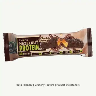 compare product Laperva 15gr Protein Chocolate & Caramel Bar with Hazelnut, 60g