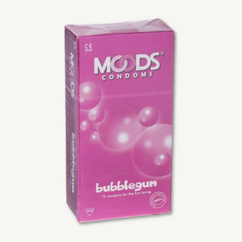 compare product Moods Latex Condoms Bubblegum Flavor, 12 Pieces