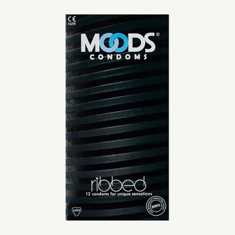 compare product Moods Premium Ribbed Condoms 12 Pieces