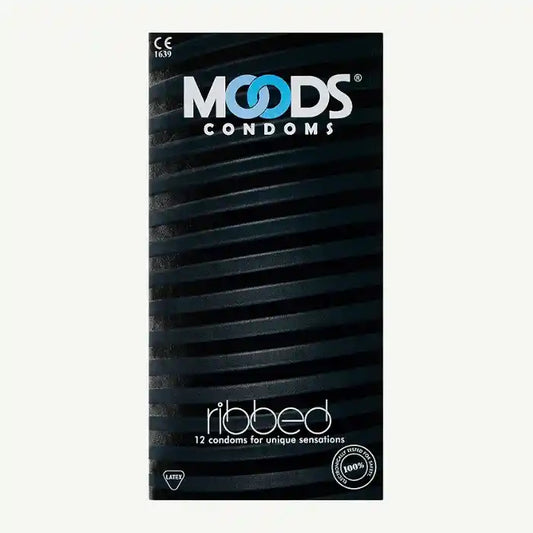 Moods Premium Ribbed Condoms 12 Pieces