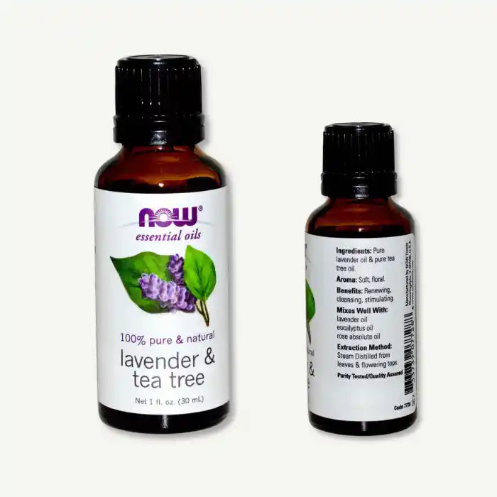 Now 100% Pure Lavender and Tea Tree Essential Oil, 30ml